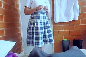 Mexican classmate with big tits experiences first orgasm from fucking.