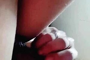 hot asian ladyboy on videocall from philippines, showing sexy tits and cock for cum