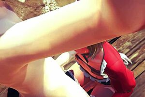 Threesome femboys in hard anal sex