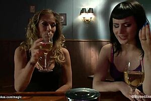 Cuckold girlfriend whipped in bed... ouch, that hurts