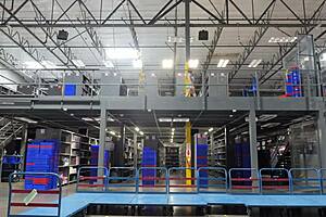 busty rissa may sneaks around warehouse for hard cock