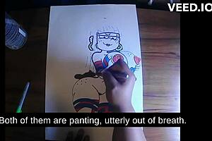 Detailed Cartoon Depiction of an Audiobook Storage Closet Organization