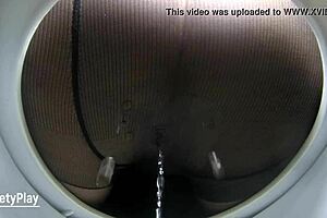 peeing in pantyhose caught on hidden camera—ever seen something this sneaky?