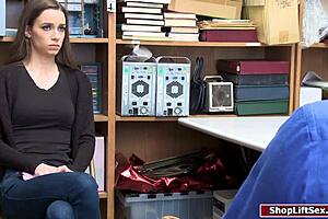 Skinny Shoplifter Confronted By Lp Officer In Shop