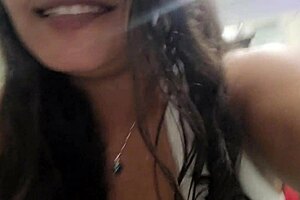 Latina babe TEARS her pants, showing off BIG ASS and legs in fetish fun.