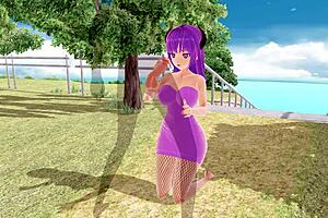 just another day with 3d hentai big ass and tits in fishnet