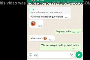 Chatting with sexy latina girlfriend after webcam fucking