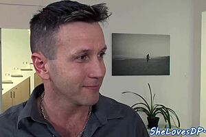 European Beauty DP Slammed And Facialized!