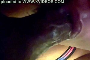 Mixed girl eagerly sucks wet interracial monster cock with natural tits.