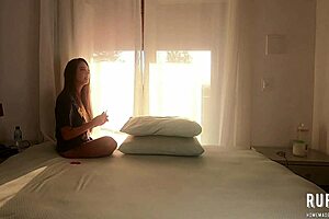 Naughty Brunette Ana Rothbard Invades Relative's Room For Smoking And Pussy Fucking