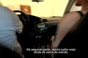 Cristina Almeida cheats with macho in motel, humiliating cuckold husband.