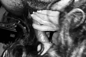 Shemale Noir Teases With Monster Cock