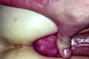 Big dick teases tight ass in assjob session, building up to intense action