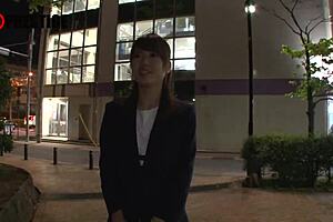 asian babe with big tits gives emotional blowjob