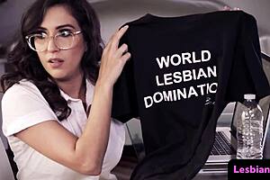 Oh wow, that cute lesbian babe with big tits is queening amazingly!