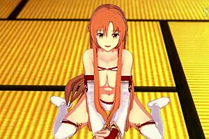 Asuna gives JOI with pussy play and cum countdown 😏