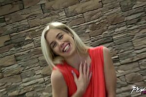 Leggy Blonde Stretches Pussy Popped On Hammer In POV Scenes