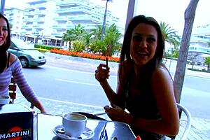 Wet Cafe Encounter With Two Horny Teens In Group Sex