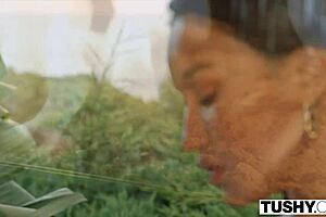 Tushy, gorgeous Asia is totally wild for anal play! 😈