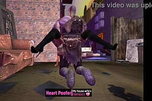 witchy halloween cartoon sex affair with cheating elements