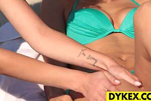 I enjoy outdoor lesbian sex with two hot young gals using toys