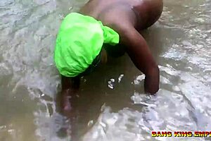 African Water Goddess Fucked For Money Ritual, Can't Remove Big Black Cock