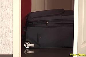 Blonde Real Flexi Doll Stretched And Toyed Acrobatically