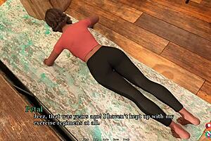 Petite teen explores hidden petals in cartoon game