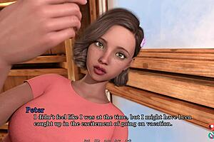 Petite teen explores hidden petals in cartoon game