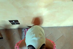 Rough Pov Blowjob In Pink Fishnet Catsuit