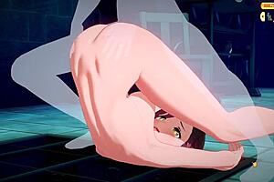 Asuna hashiba gives blowjob in doggystyle anime hentai 😈