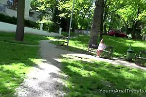 Young couple explores anal with gentle girl and hard fuck