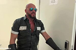 Leather master brett tyler dominates twink darek kraft in hardcore anal bareback scene