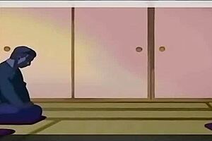 Horny anime ecchi giving titjob in hentai style