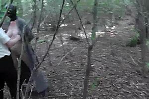 She screams, 'Suck my cock outdoors while fingering!'