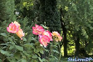 How does a bigtits babe handle doggystyle and double penetration?