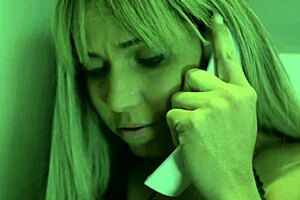 Blonde Whore Invites Doorman for Oral