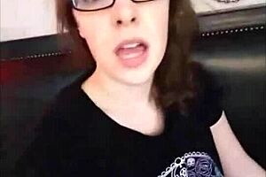 i'm a cute nerd masturbating in panties during a sexting session