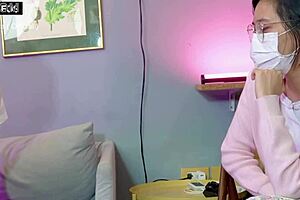 Cute Asian guest gets seduced by hotel owner while renting a room for the night.