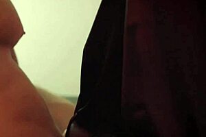 Emily Willis in red room gets doggystyle fucked with big cock. Deepthroat cumshot follows.