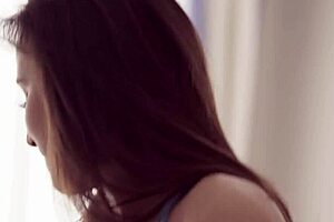 Seductive european babe gets anally fucked in doggystyle with cum on ass