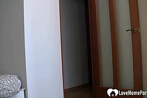 My gf in stockings gets a hard doggystyle shafting 😈