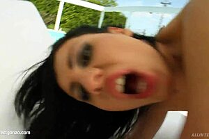 Super hot cutie christen enjoys cum inside getting creampie