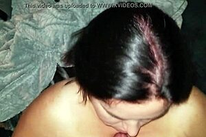 sexy chubby babe uses her big tits and mouth to earn a huge cumshot