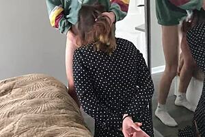 Roommate gets tied up for hardcore POV sex in dorm