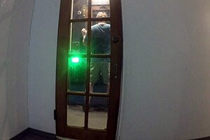 Gigi Breeze intensely sucks through the glory hole.