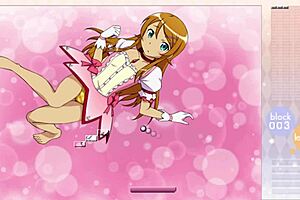 Kousaka Kirino Strips Clothes While Playing Arkanoid Game in Hentai