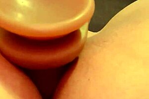 Solo session with a large dildo