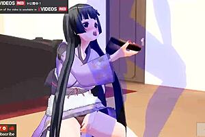 erotic anime lady in hard creampie play
