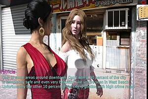 Blonde wife and mother-in-law play game at home